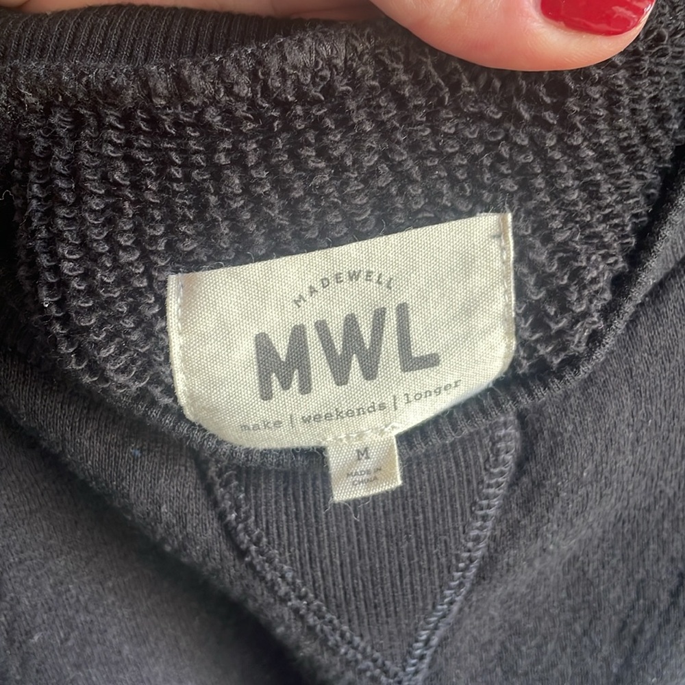 New Madewell MWL Airyterry Sweatshirt Tee Dress - Picture 4 of 10